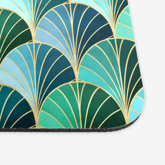 Ocean Inspired Art Deco Scales Mousepad