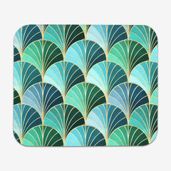 Ocean Inspired Art Deco Scales Mousepad