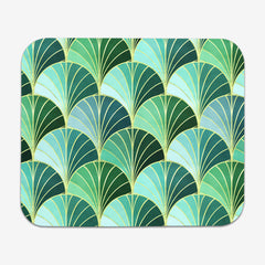 Ocean Inspired Art Deco Scales Mousepad