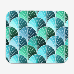 Ocean Inspired Art Deco Scales Mousepad