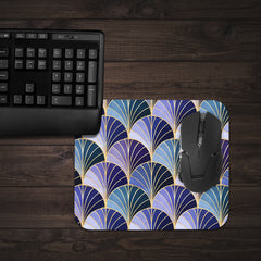 Ocean Inspired Art Deco Scales Mousepad
