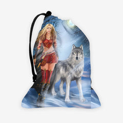 Winter Princess and Wolf Dice Bag