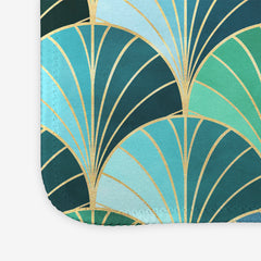 Ocean Inspired Art Deco Scales Mousepad