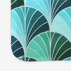 Ocean Inspired Art Deco Scales Mousepad