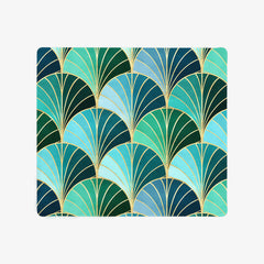 Ocean Inspired Art Deco Scales Mousepad