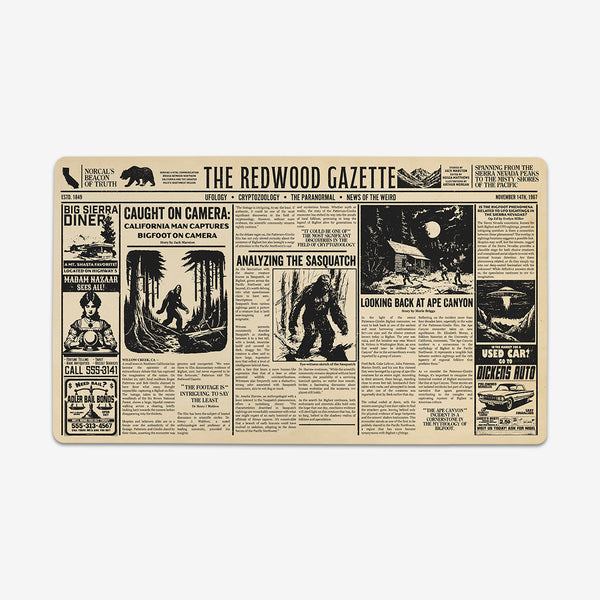 Redwood Gazette Playmat Inked Gaming Redwood Gazette Playmat Inked Gaming
