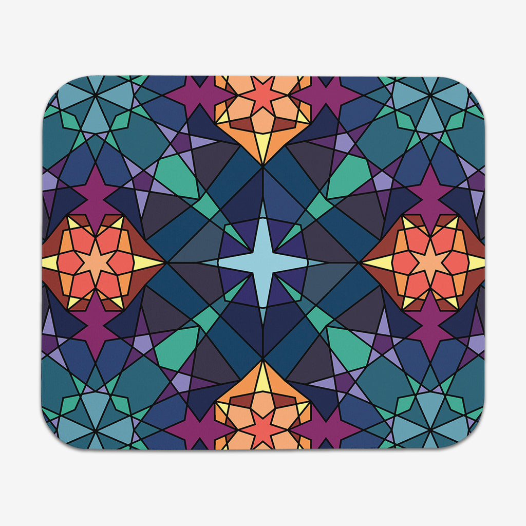Abstract Stars Mousepad - Inked Gaming - HD - Mockup - Blue