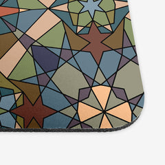 Abstract Stars Mousepad - Inked Gaming - HD - Corner - Green