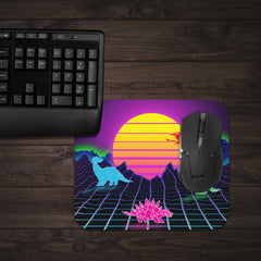 Retrowave Dinos Mousepad