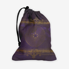 Labyrinth Dice Bag - Mythic Mats - Mockup - Purple 