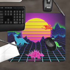 Retrowave Dinos Mousepad