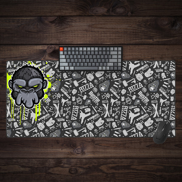 Spray Paint Gorilla Large Extended Mousepad Inked Gaming