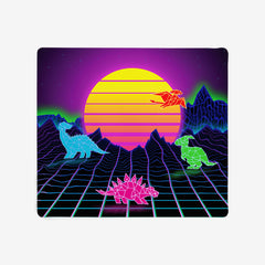 Retrowave Dinos Mousepad