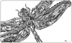 Dragonfly (Tilted) Playmat - DSArt - Mockup - Black - White