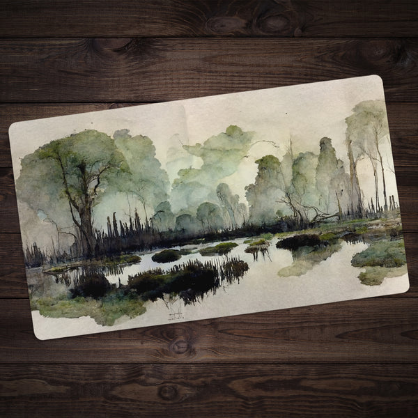 Watercolor Swamp Playmat Inked Gaming