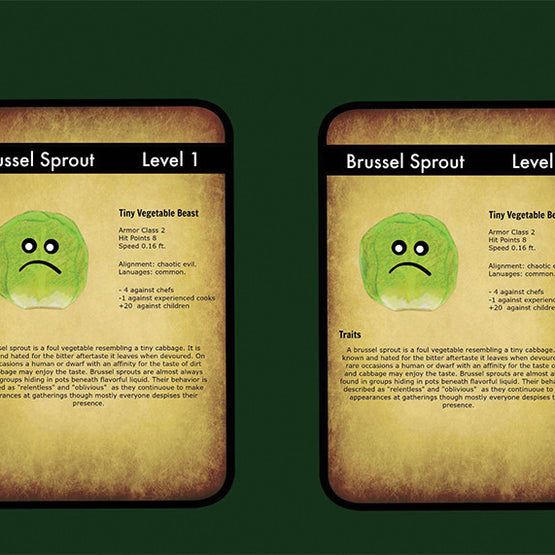 Art: Brussel Sprout Creature Card
