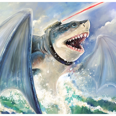 Art: Flying Laser Shark