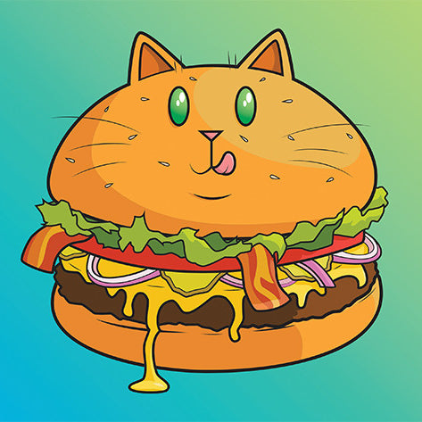 Art: Burger Cat