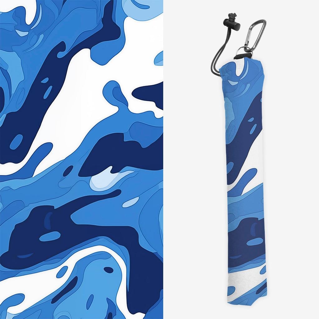 Blue and White Flow Playmat Bag