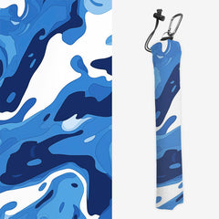 Blue and White Flow Playmat Bag