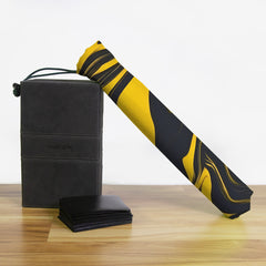 Golden Liquid Swirl Playmat Bag