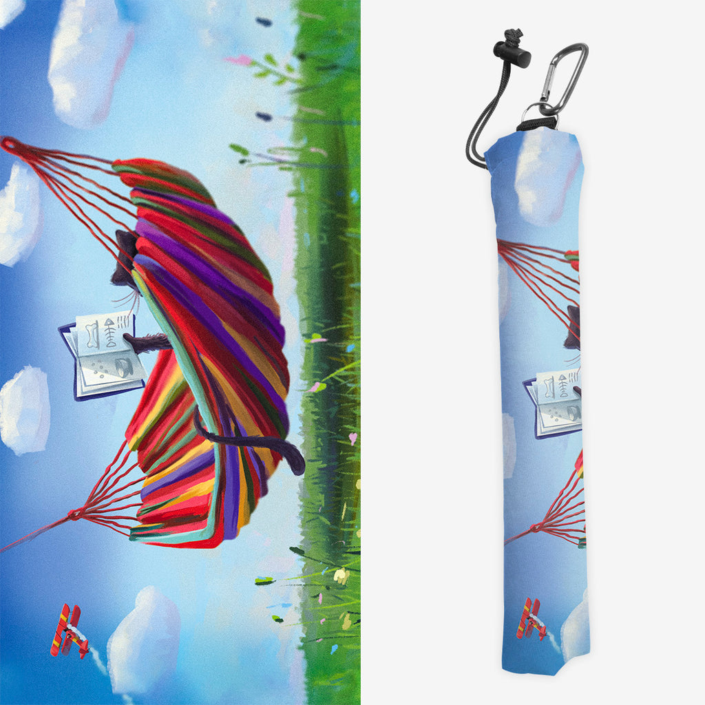 Cat Chilling in a Hammock Playmat Bag