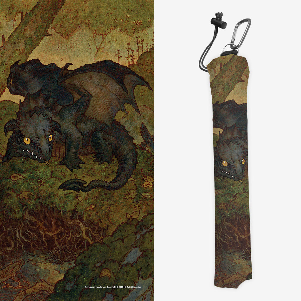 Black Wyrmling Dragon Playmat Bag