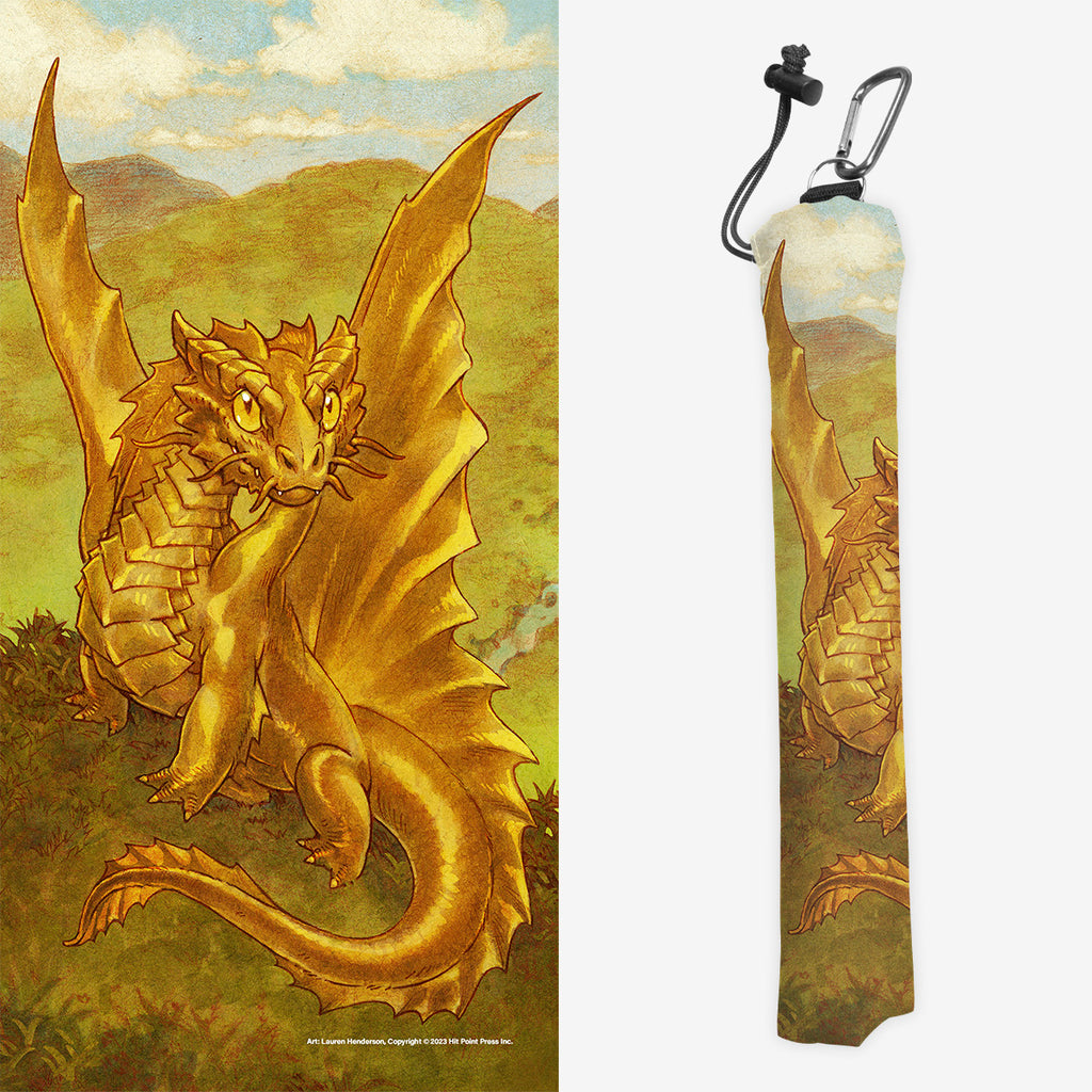 Gold Wyrmling Dragon Playmat Bag