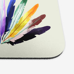 Rainbow Feathers Mousepad