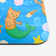 Mermaid Cats and Sea Shells Mousepad