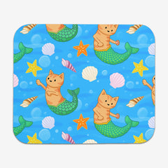 Mermaid Cats and Sea Shells Mousepad