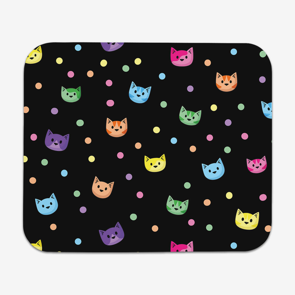 Rainbow Cat Heads Mousepad