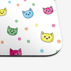 Rainbow Cat Heads Mousepad