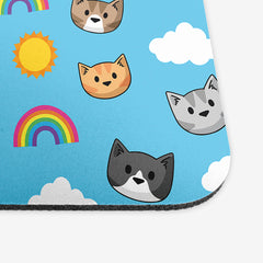 Sunshine Rainbow Cat Heads Mousepad