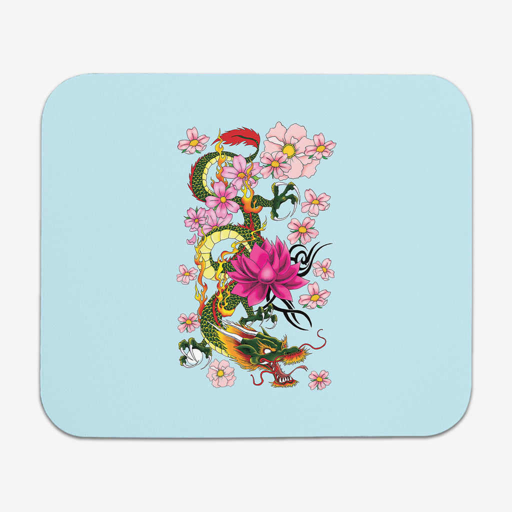 Cherry Blossom Chinese Dragon Mousepad
