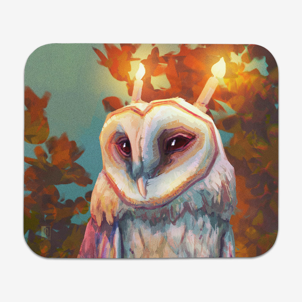 Candle Owl Mousepad