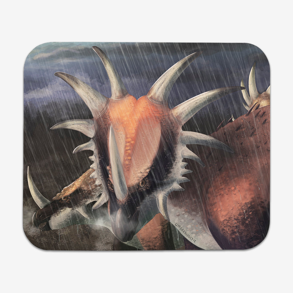 Styracosaurus Under the Rain Mousepad