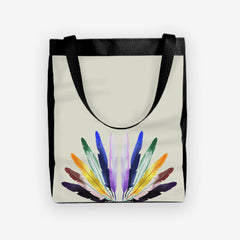 Rainbow Feathers Day Tote
