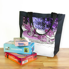 Cute Stained Glass Dragon Day Tote