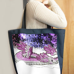Cute Stained Glass Dragon Day Tote