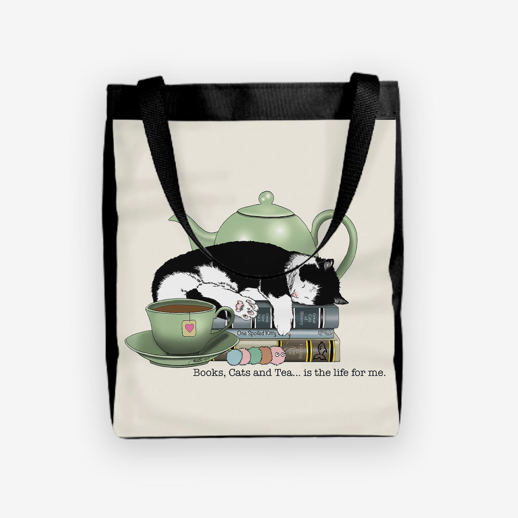 Books Cats And Tea Day Tote