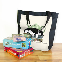 Books Cats And Tea Day Tote