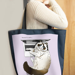 Laptop Cat Day Tote