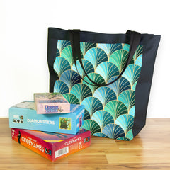 Ocean Inspired Art Deco Scales Day Tote
