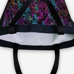 Neon Topographical Map Day Tote