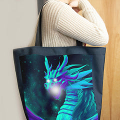 Synthwave Space Dragon Day Tote
