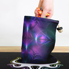 Aqua Cross And Circles Dice Bag