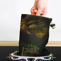 Book Dragon and Elf Dice Bag