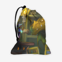 Book Dragon and Elf Dice Bag