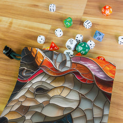 Stained Glass Unicorn Dice Bag